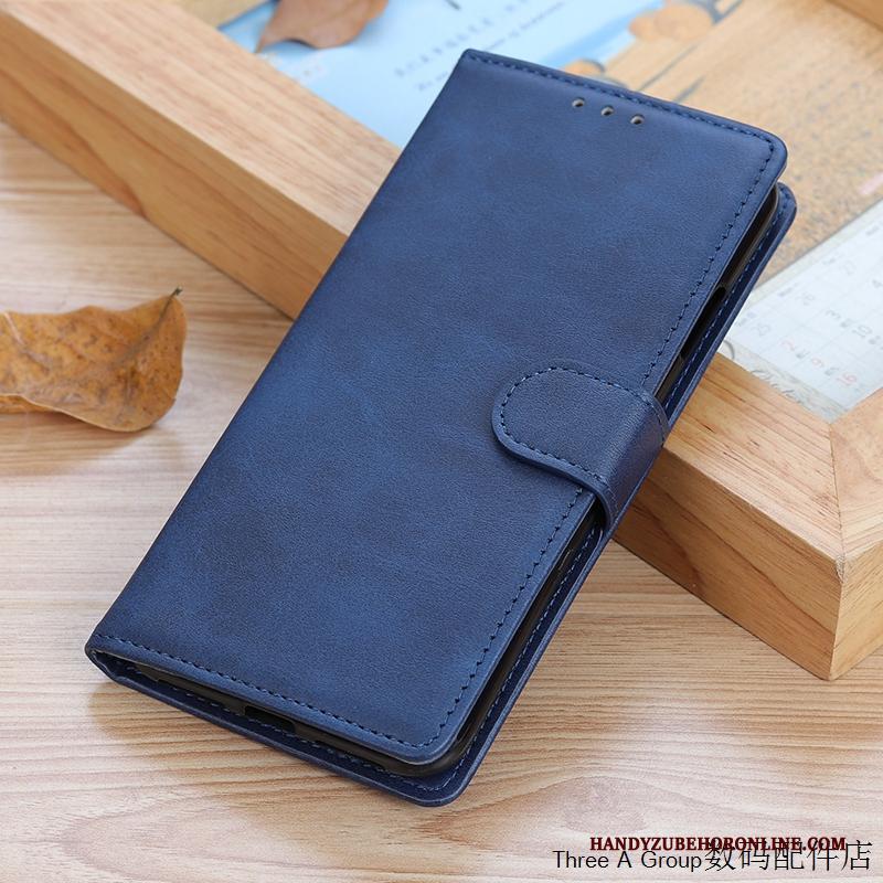 Xiaomi Mi 10 Hoesje Eenvoudige Anti-fall Kaart Leren Etui Bedrijf Vintage Mini