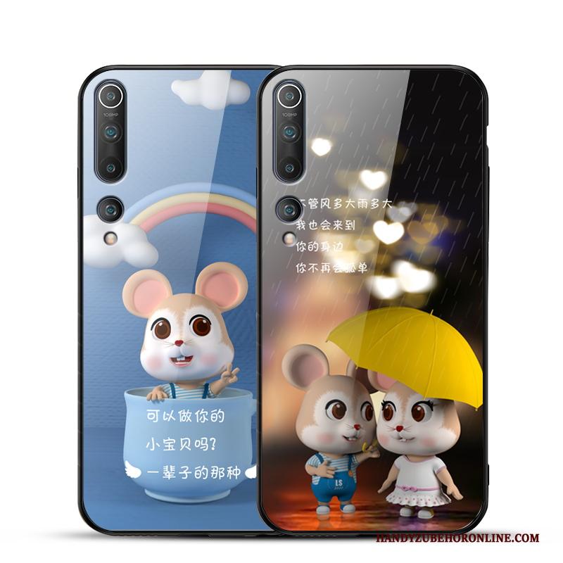 Xiaomi Mi 10 Hoesje Gehard Glas Rat Persoonlijk Trend Lovers Anti-fall Spotprent