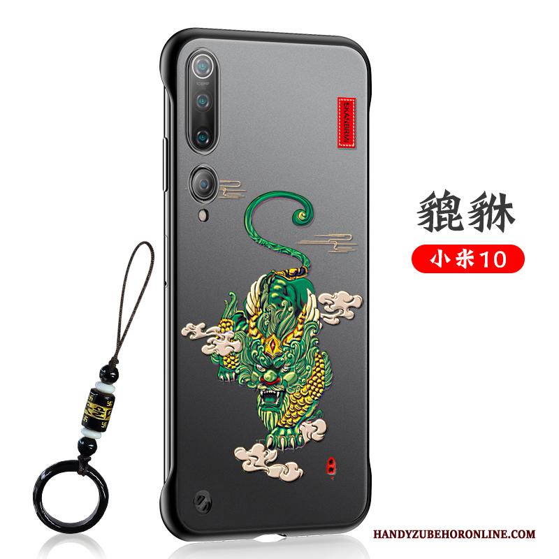 Xiaomi Mi 10 Hoesje Omlijsting Dun Mini Trendy Merk Schrobben Reliëf Anti-fall