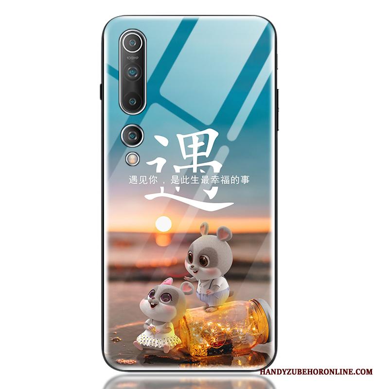 Xiaomi Mi 10 Hoesje Scheppend Gehard Glas Anti-fall Spotprent Siliconen Nieuw Mini