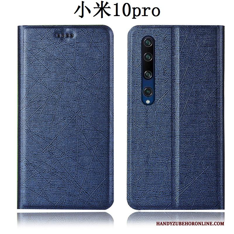 Xiaomi Mi 10 Pro Hoesje Bescherming Leren Etui All Inclusive Folio Mini Anti-fall Zijde