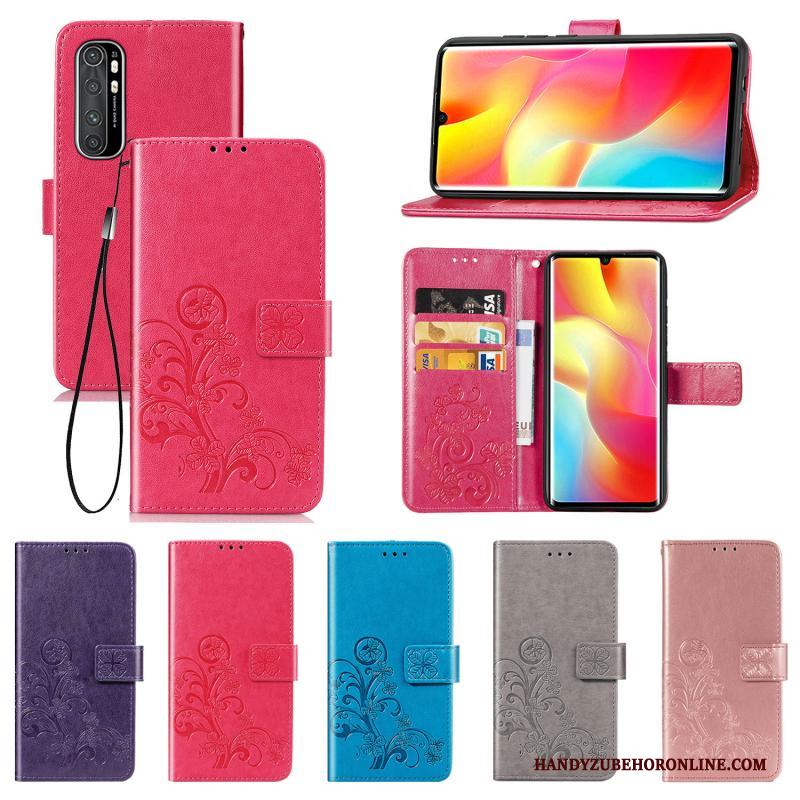 Xiaomi Mi Note 10 Lite Lucky Rood Jeugd Mini Clamshell Leren Etui Hoesje Telefoon