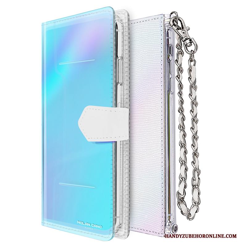 iPhone 11 Anti-fall All Inclusive Zacht Folio Leren Etui Ketting Hoesje