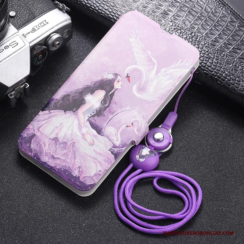 iPhone 11 Hoes Bescherming Hoesje Telefoon Siliconen Purper Clamshell Leren Etui