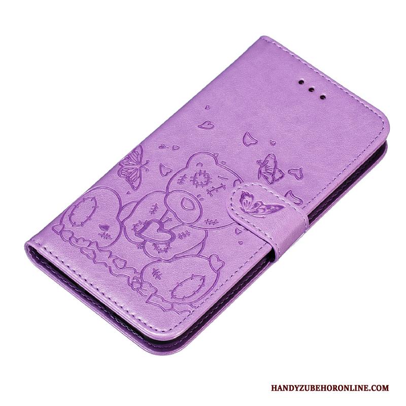 iPhone 11 Kaart Leren Etui All Inclusive Hoes Purper Bescherming Hoesje Telefoon