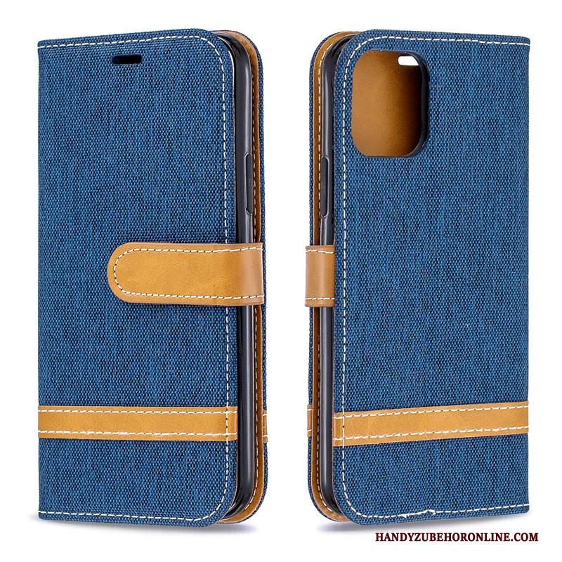 iPhone 11 Mobiele Telefoon Hoesje Nieuw Folio Leren Etui Blauw Trend