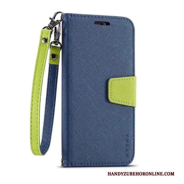 iPhone 11 Pro Hoesje Telefoon Blauw Leren Etui Bescherming Bedrijf Folio