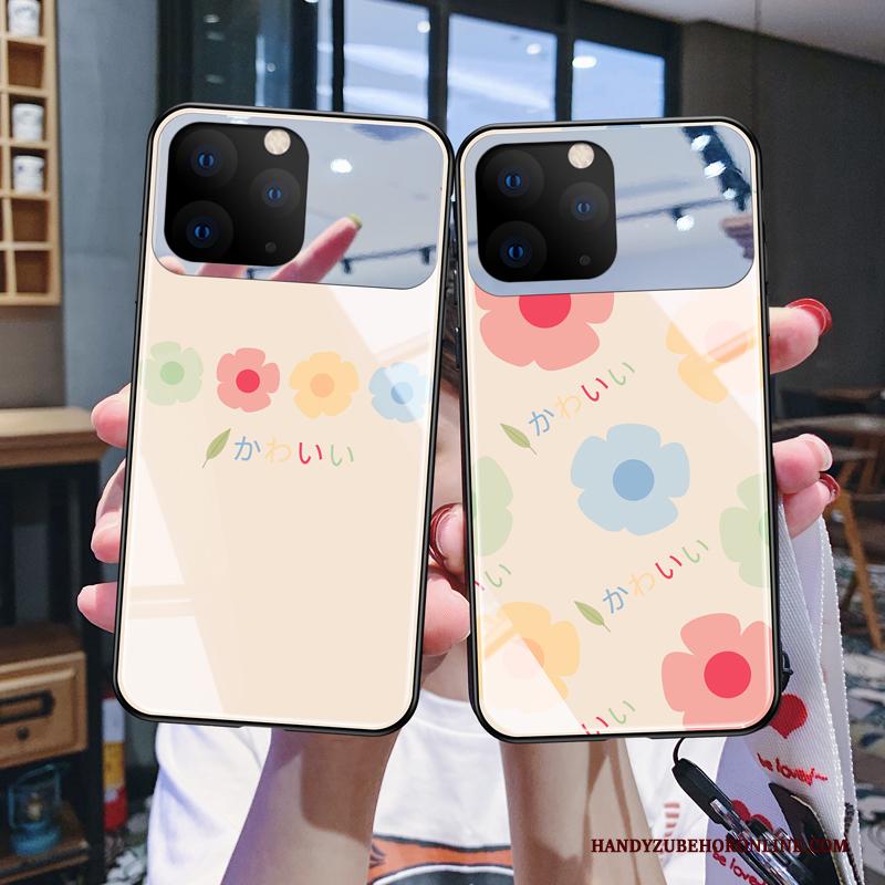 iPhone 11 Pro Max Hoesje Telefoon Roze Trend Bloemen Persoonlijk Bescherming Dun