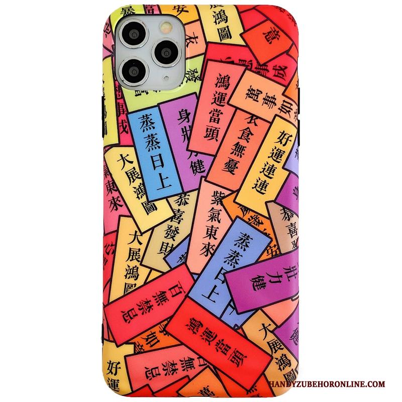 iPhone 11 Pro Zacht Persoonlijk All Inclusive Scheppend Rood Hoesje Chinese Stijl