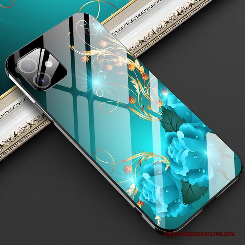 iPhone 12 Hoesje Anti-fall Persoonlijk Scheppend Dun Blauw Mode Trendy Merk