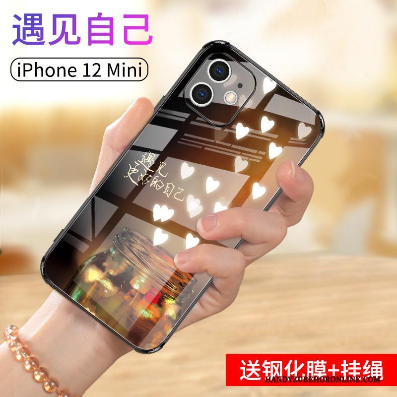 iPhone 12 Mini All Inclusive Dun Bescherming Liefde Net Red Hoesje Telefoon Glas
