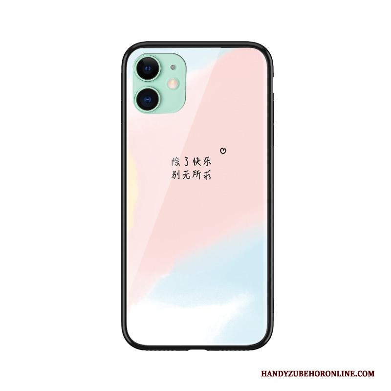 iPhone 12 Mini Hoesje Mode Lovers Eenvoudige Scheppend Persoonlijk Hard Roze