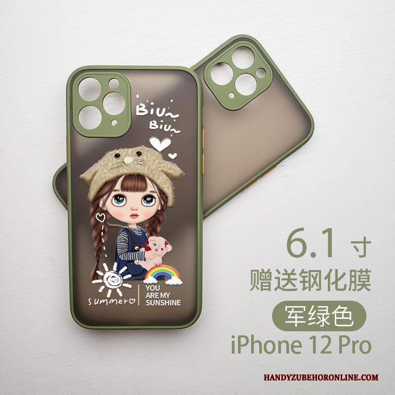 iPhone 12 Pro Mini Schrobben Hoesje Telefoon Trendy Merk Spotprent Mooie Hard