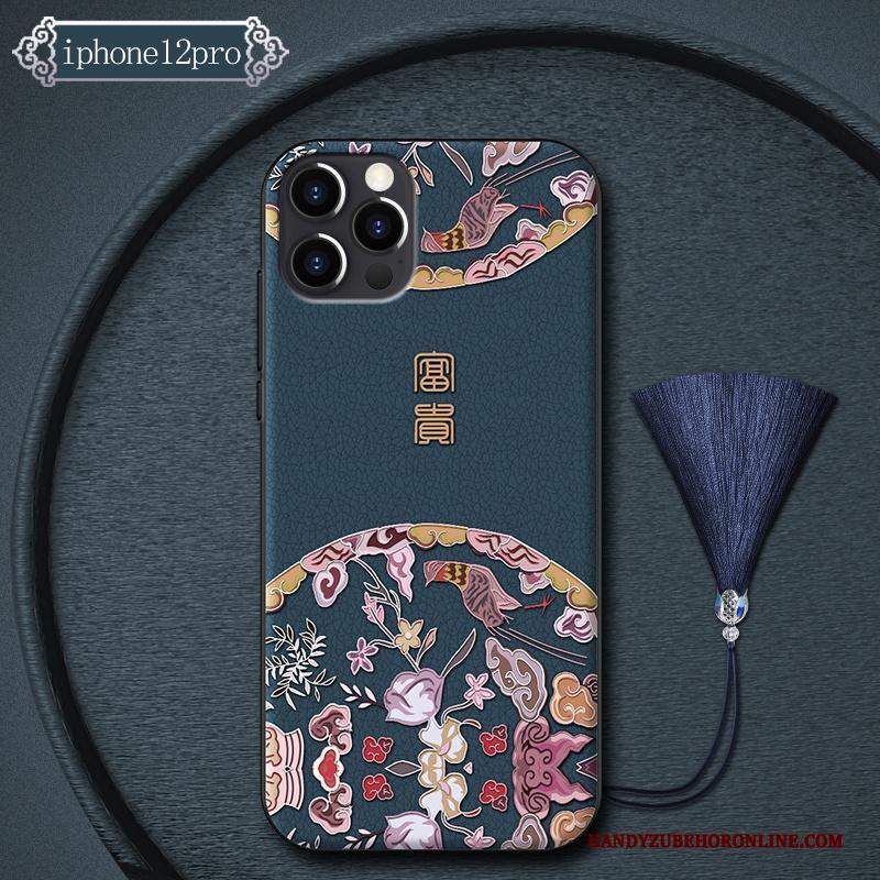 iPhone 12 Pro Persoonlijk Trendy Merk Hoesje Telefoon Chinese Stijl Dun Anti-fall Scheppend