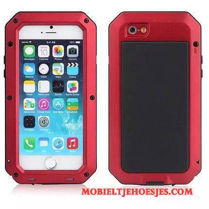 iPhone 4/4s Drie Verdedigingen Omlijsting Pantser Anti-fall Rood Hoesje Bescherming