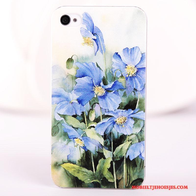 iPhone 4/4s Geschilderd Mobiele Telefoon Bescherming Blauw Hoes Hoesje Hard