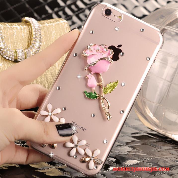 iPhone 4/4s Hoes Nieuw Roze Strass Hoesje Mobiele Telefoon Trend