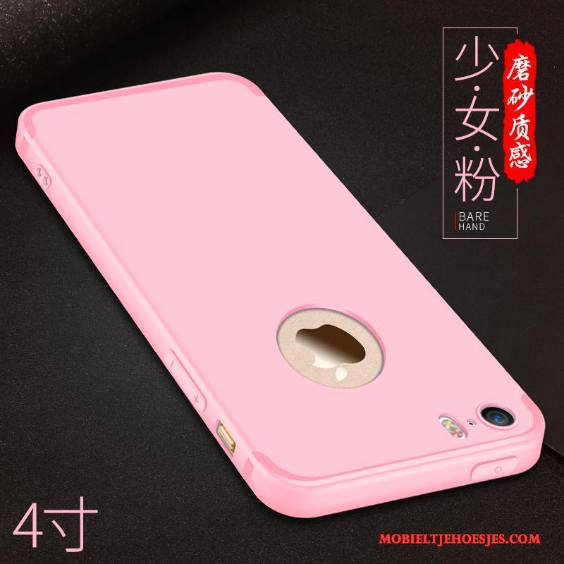 iPhone 5/5s Draak Hoesje Telefoon Zacht Dun Schrobben Siliconen Roze