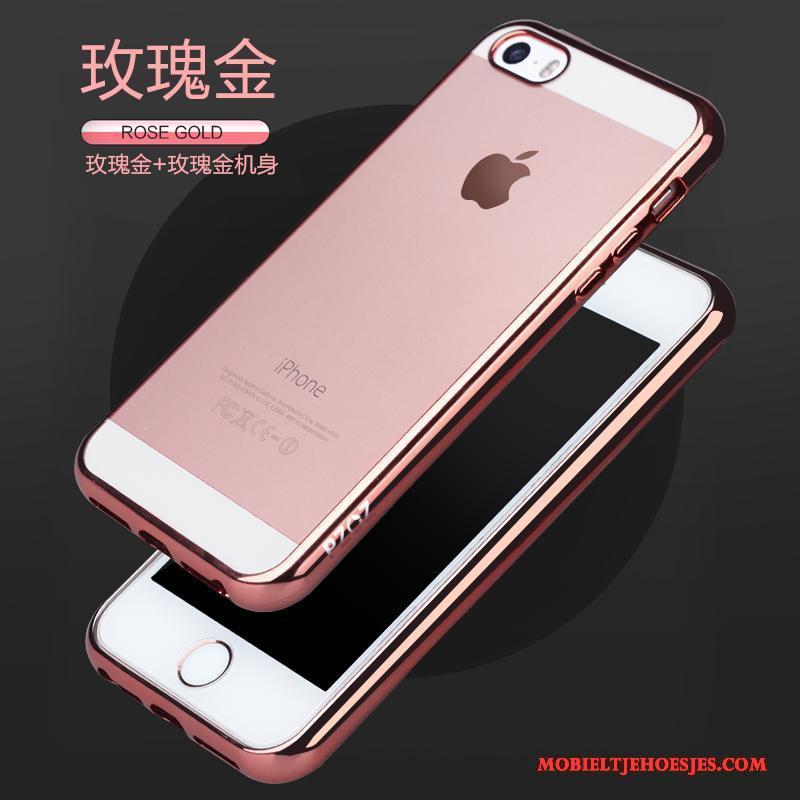 iPhone 5/5s Hoesje Anti-fall Hoes Siliconen Eenvoudige Zacht Bescherming Rose Goud