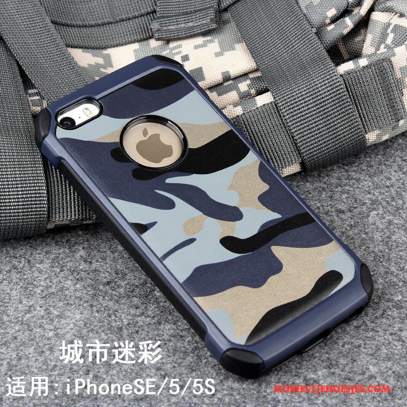 iPhone 5/5s Hoesje Anti-fall Trend Scheppend Zacht Siliconen Camouflage