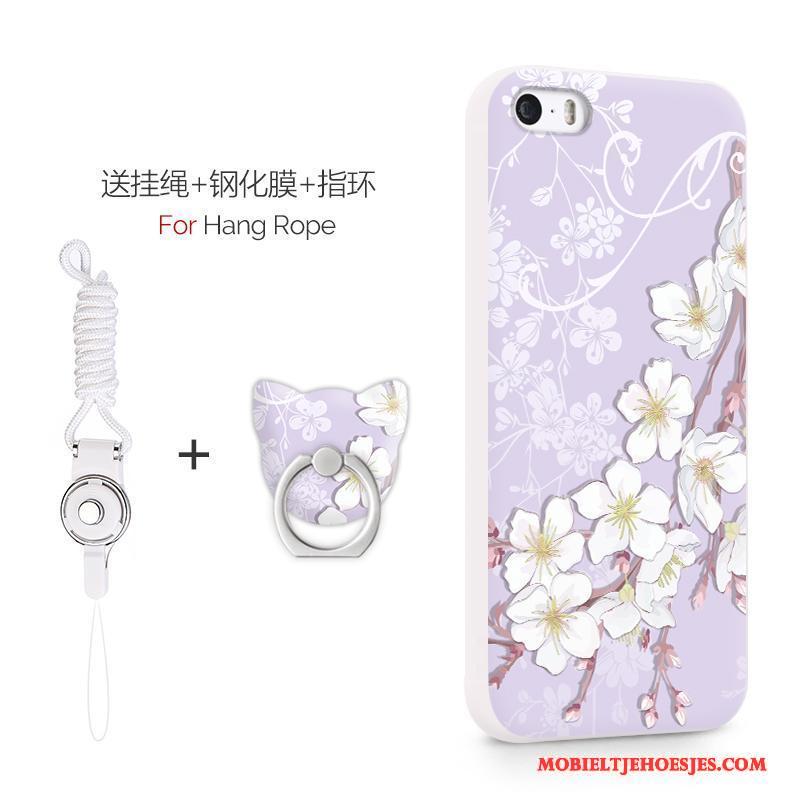 iPhone 5/5s Hoesje Purper Mobiele Telefoon Hoes All Inclusive Dun Zacht Anti-fall