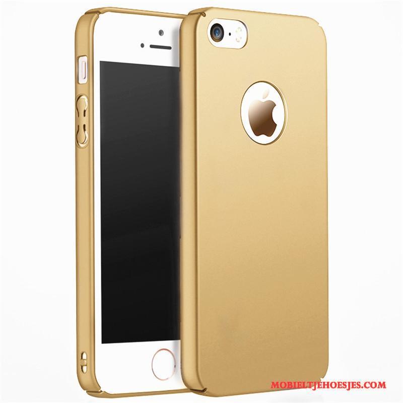 iPhone 5/5s Hoesje Telefoon Goud Bescherming Hard Diepe Kleur Schrobben Blauw