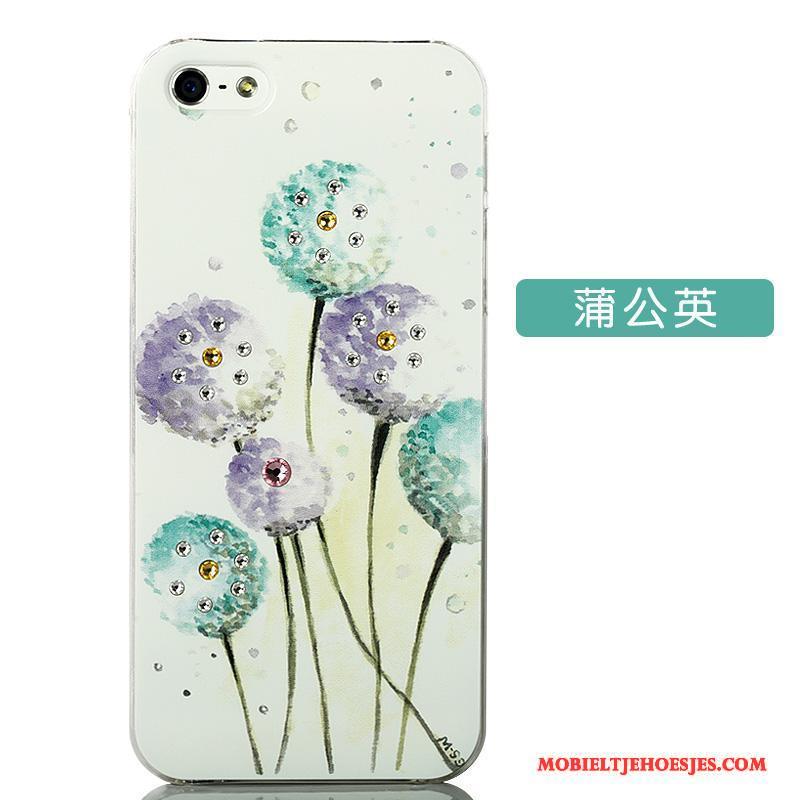 iPhone 5/5s Hoesje Telefoon Met Strass Scheppend Persoonlijk Blauw Mooie Spotprent