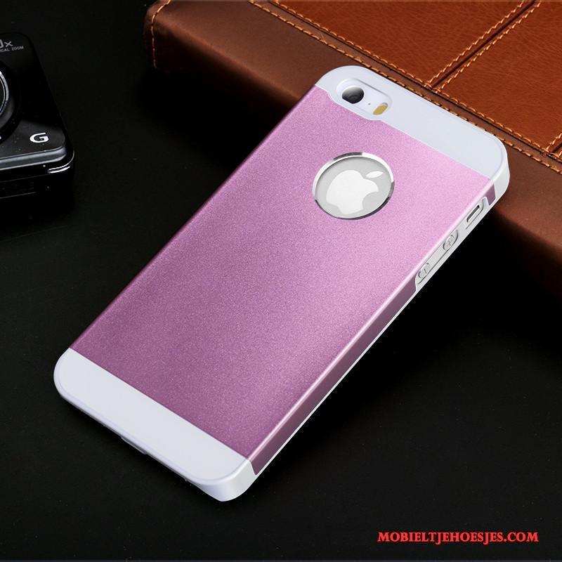 iPhone 5/5s Hoesje Telefoon Metaal Achterklep All Inclusive Roze