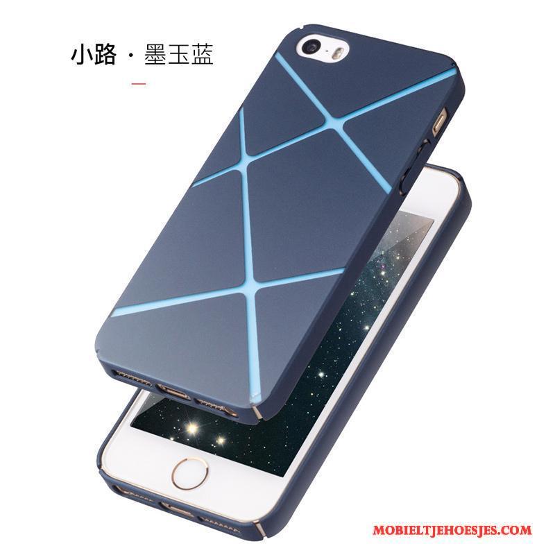 iPhone 5/5s Hoesje Telefoon Schrobben Blauw Hard All Inclusive Trend Anti-fall