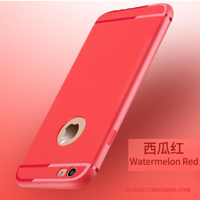 iPhone 5/5s Zacht Schrobben Anti-fall Hoesje Telefoon Siliconen Rood Eenvoudige
