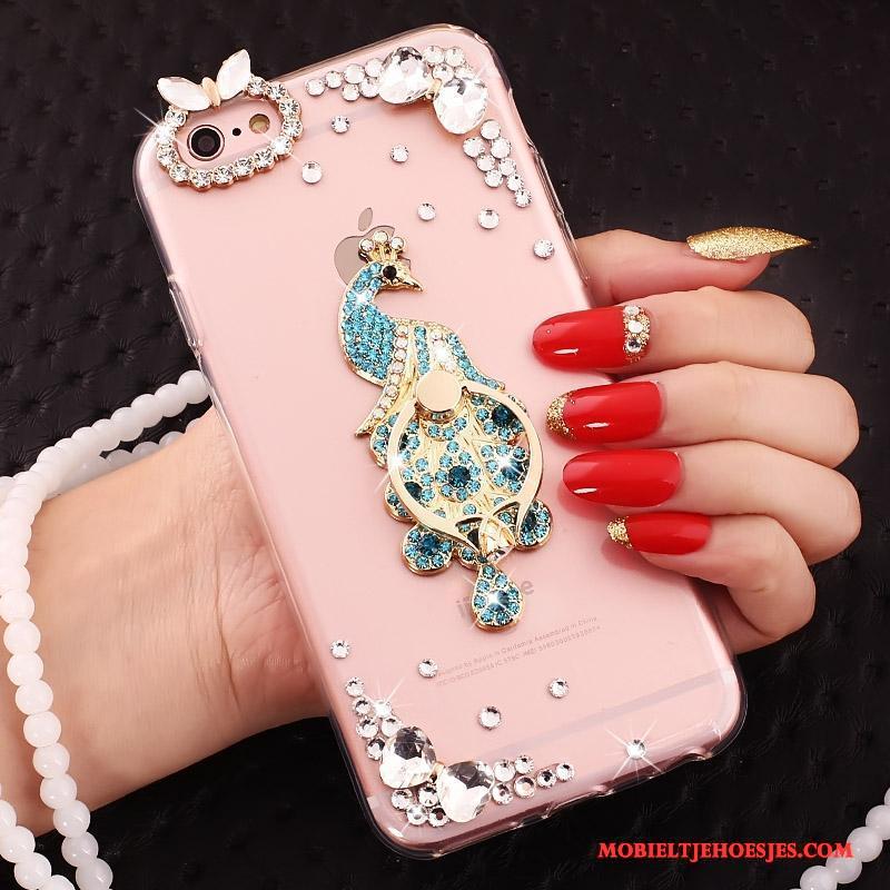 iPhone 5c Hanger Hoesje Telefoon Bescherming Scheppend Roze Rood Ring