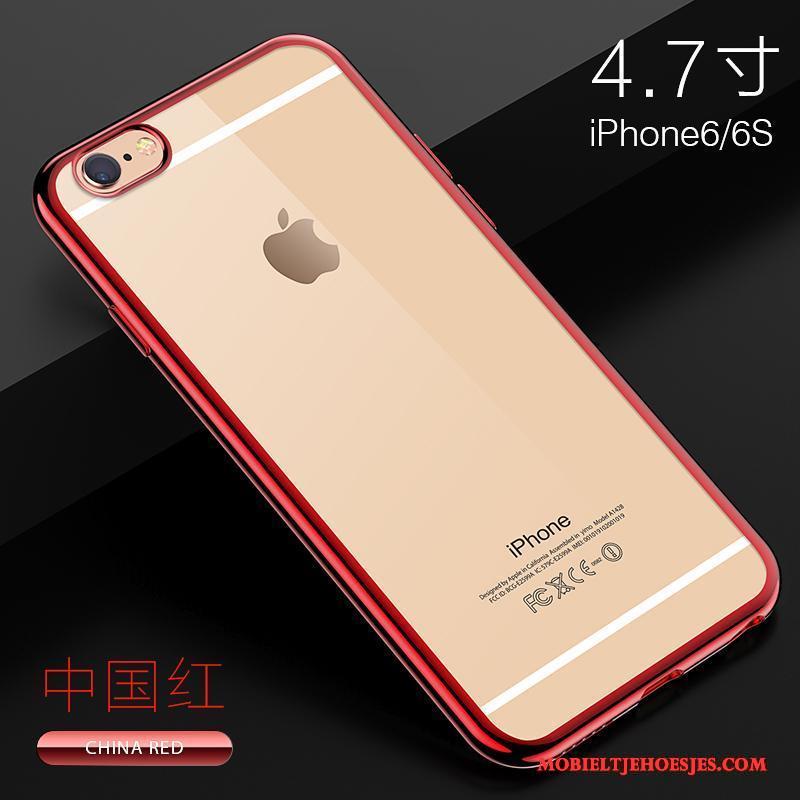 iPhone 6/6s Anti-fall All Inclusive Hoes Zacht Hoesje Telefoon Siliconen Doorzichtig