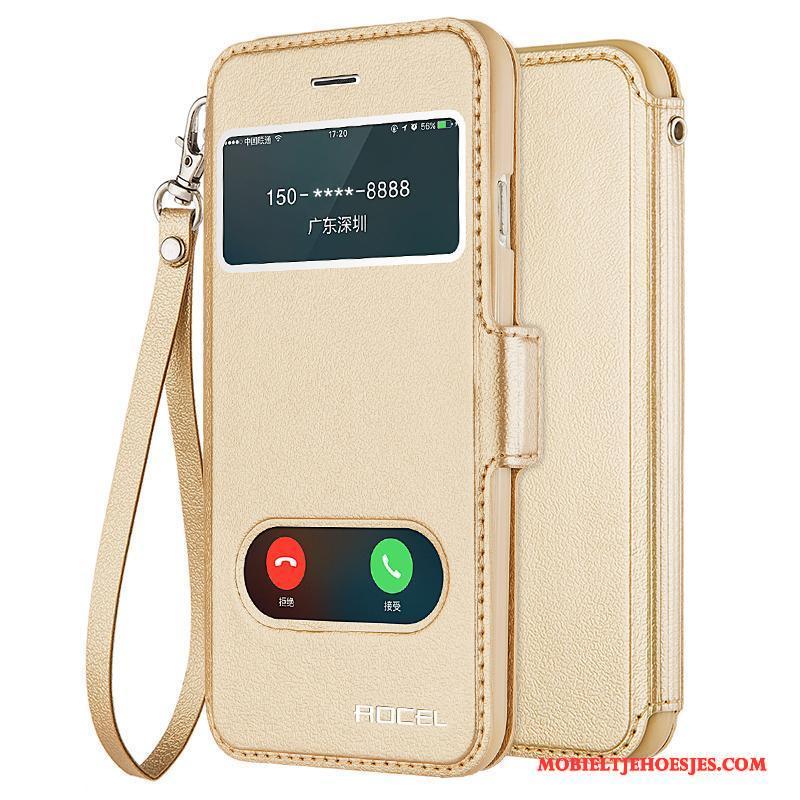 iPhone 6/6s Bescherming Anti-fall Leren Etui Hoesje Telefoon Folio Siliconen All Inclusive