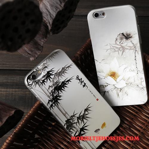 iPhone 6/6s Bescherming Hoesje Telefoon Anti-fall Scheppend Chinese Stijl Zwart Wit