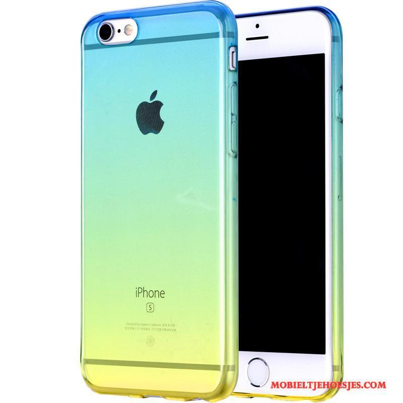 iPhone 6/6s Geel Anti-fall Hoesje Telefoon Bruin Leren Etui All Inclusive Clamshell