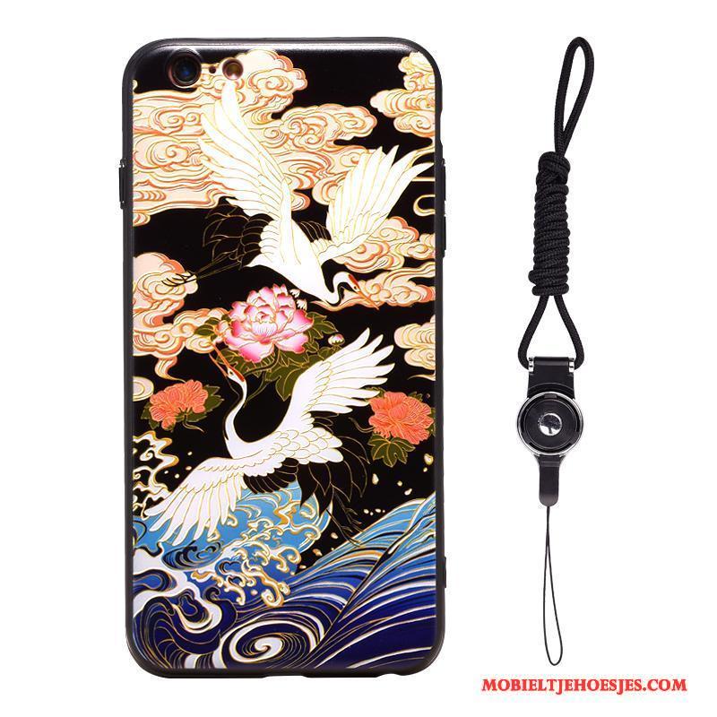 iPhone 6/6s Geel Kers Hoesje Telefoon Japans Kunst Reliëf Vintage