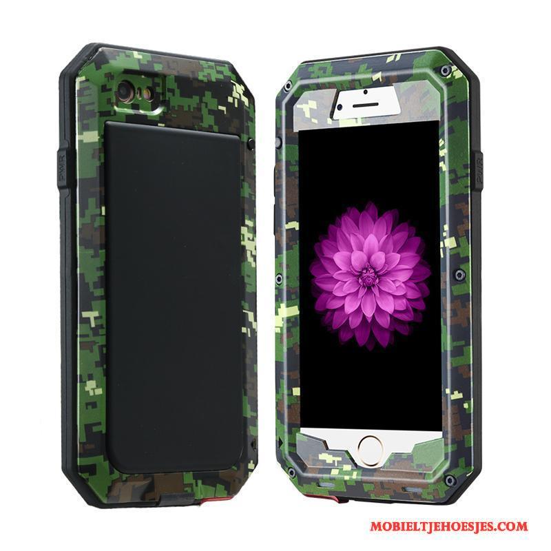 iPhone 6/6s Hoesje Camouflage Anti-fall Drie Verdedigingen Hoes Siliconen Metaal All Inclusive