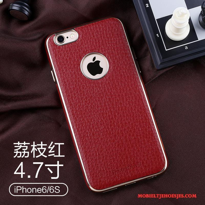iPhone 6/6s Hoesje Telefoon Anti-fall Eenvoudige Bescherming Zacht Rood Bedrijf