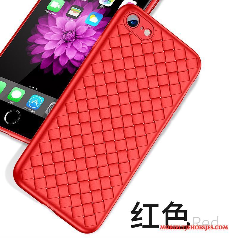 iPhone 6/6s Plus All Inclusive Pu Hoes Rood Hoesje Telefoon Anti-fall Trendy Merk