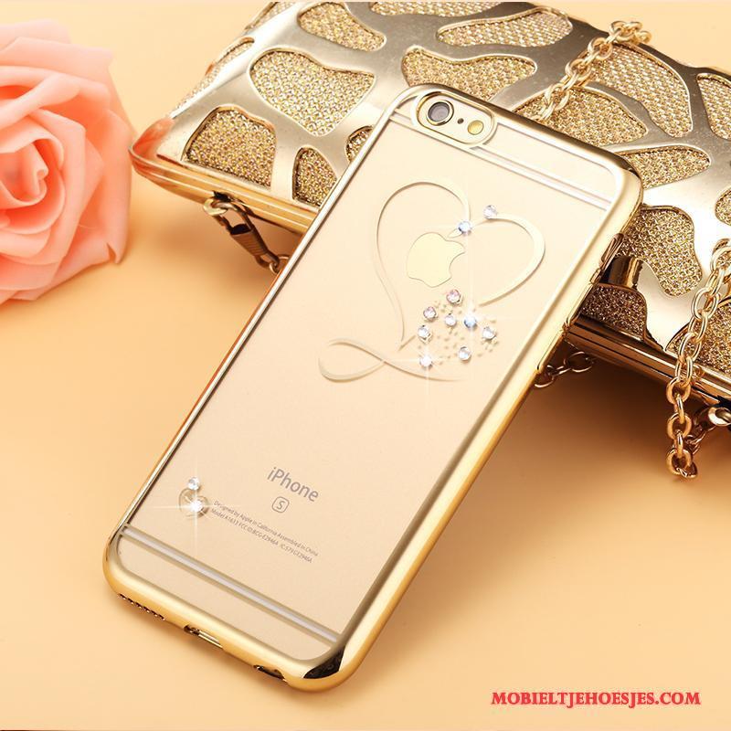 iPhone 6/6s Plus Bescherming Siliconen Hoesje Telefoon Doorzichtig Trendy Merk Zacht Met Strass