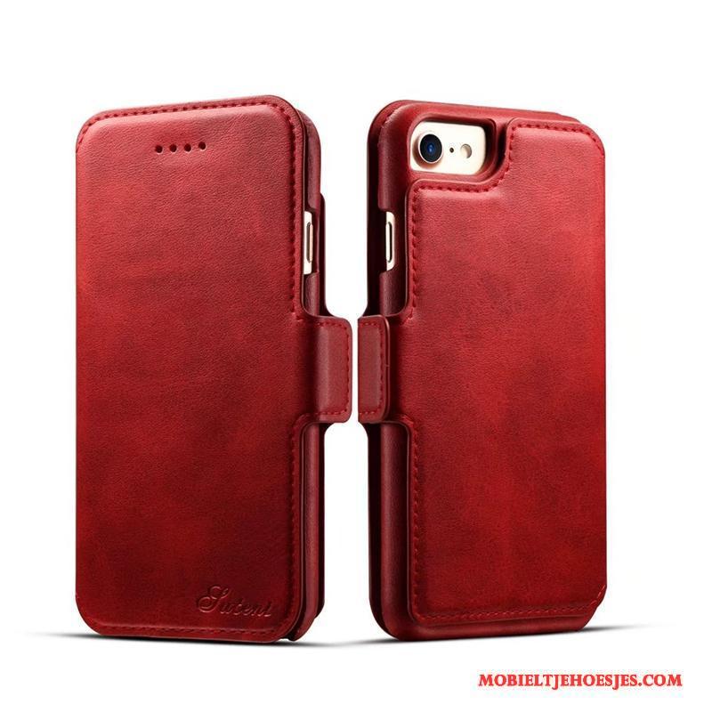 iPhone 6/6s Plus Hoes Kaart Trend Hoesje Telefoon All Inclusive Rood Anti-fall