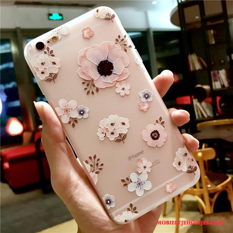 iPhone 6/6s Plus Hoesje All Inclusive Trendy Merk Siliconen Nieuw Anti-fall Roze Hoes