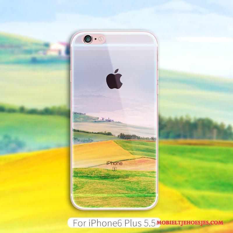 iPhone 6/6s Plus Hoesje Telefoon Kunst Chinese Stijl Nieuw Groen Trend Scheppend