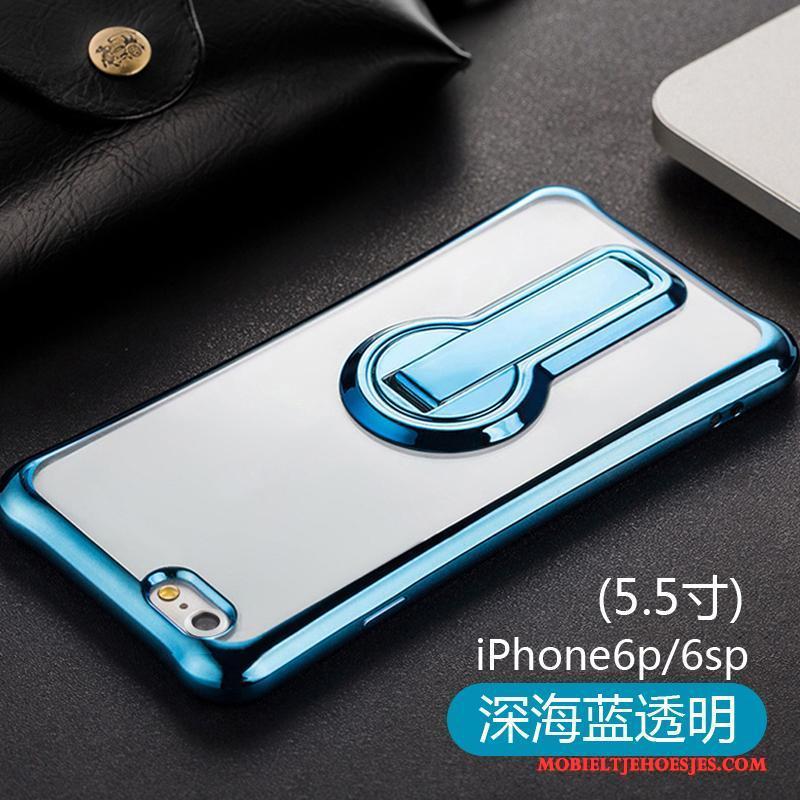 iPhone 6/6s Plus Hoesje Telefoon Nieuw Ondersteuning Pu Blauw Siliconen Anti-fall
