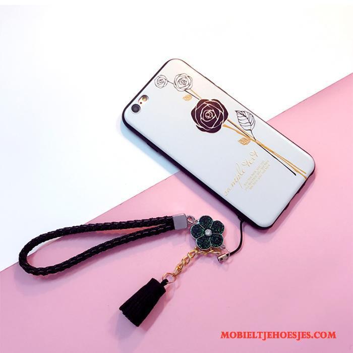 iPhone 6/6s Plus Hoesje Zacht Hanger Roze Eenvoudige Anti-fall Hoes Siliconen