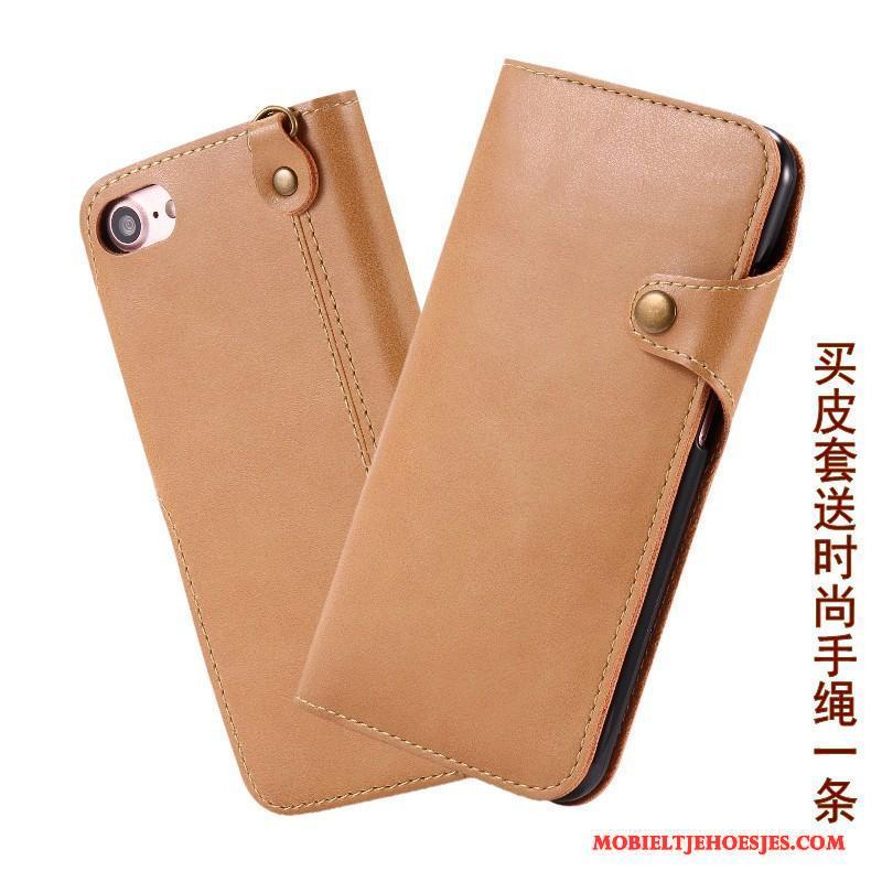 iPhone 6/6s Plus Leren Etui Zacht Hoesje Telefoon Hanger Siliconen Bescherming Anti-fall