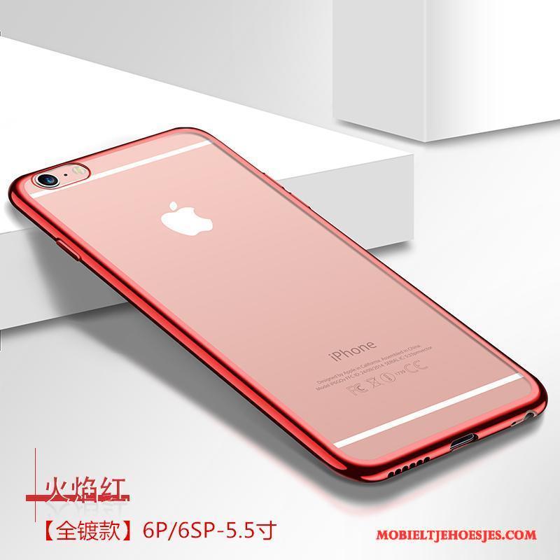 iPhone 6/6s Plus Plating Anti-fall Hoes Dun Nieuw Rood Hoesje Telefoon