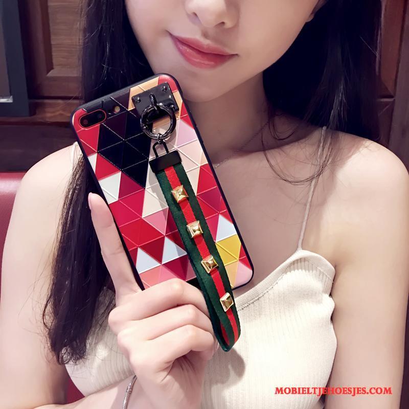 iPhone 6/6s Plus Rood Lovers Hoesje Telefoon Eenvoudige Hanger Trend Ruit