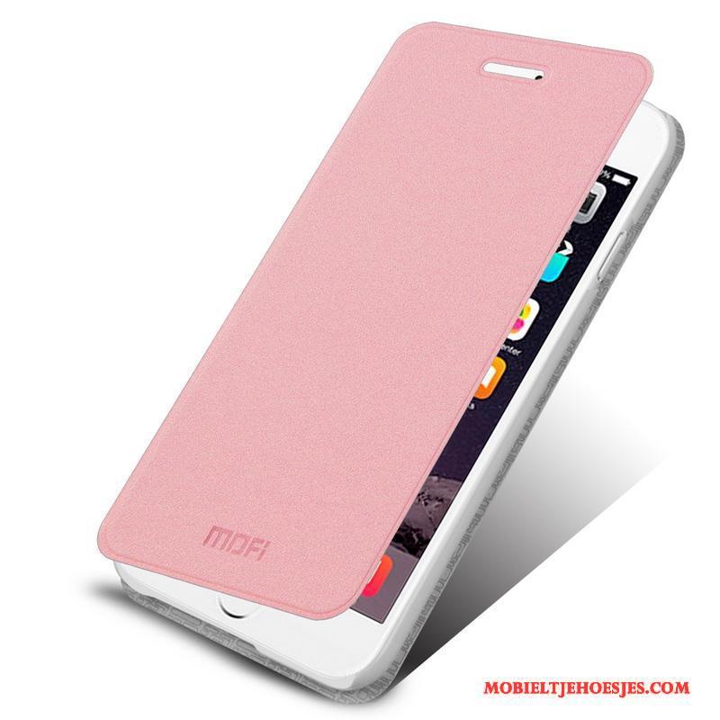 iPhone 6/6s Plus Roze Hoes Hoesje Telefoon Leren Etui Bescherming Folio Anti-fall