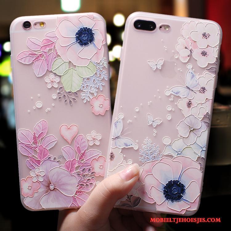 iPhone 7 Hoesje Anti-fall Trendy Merk Roze All Inclusive Elegante Schrobben Siliconen